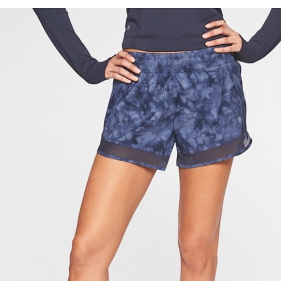athleta mesh racer shorts